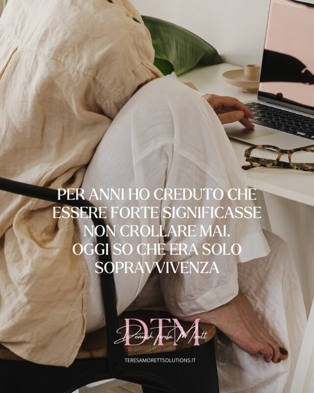 Per anni ho creduto che essere forte significasse non crollare mai.
Oggi so che era solo sopravvivenza.
Ho scritto un nuovo articolo profondo e personale su:
– forza e vulnerabilità
– confini
– ricostruzione
– paura di essere in ritardo
Se senti che stai vivendo più per resistere che per vivere…
questo articolo è per te.
Leggilo nel link della Bio
#crescitapersonale #amorproprio #consapevolezza #rinascita #lavorosudime #donneconsapevoli