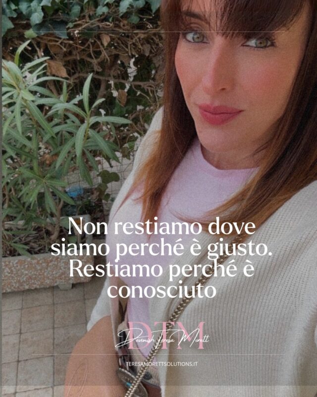 A un certo punto ho capito una cosa.

Puoi avere tutto “a posto”…
e non essere comunque nel posto giusto.

E non è facile ammetterlo.
Perché significa mettere in discussione tutto.

Le scelte.
Le abitudini.
Le certezze.

Ma è anche da lì che inizia la crescita vera.

Ho scritto un articolo che nasce proprio da questo.
Dalla mia esperienza, dalle persone con cui lavoro ogni giorno,
e da tutte le volte in cui ho dovuto rimettermi in discussione.

Se senti che è il tuo momento, leggilo.

👉 Link in bio

#verità #cambiamento #coraggio #imprenditoriafemminile #evoluzione #realizzazione