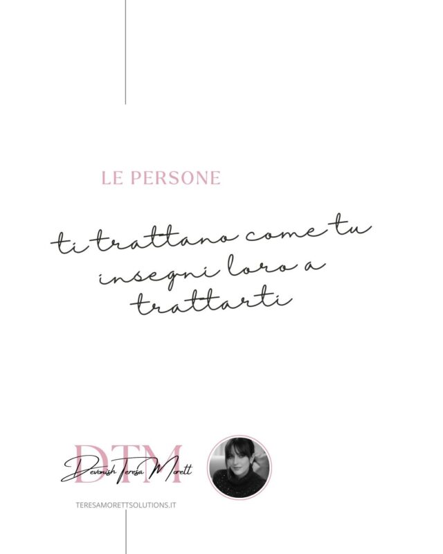 Le persone ti trattano come tu insegni loro a trattarti.
Fa male leggerlo.
Ma è liberatorio capirlo.
Nel mio nuovo articolo parlo di confini, responsabilità emotiva e del coraggio di ricostruirsi.
Se senti che stai ripetendo sempre gli stessi schemi, forse è il momento di fermarti.
Leggi l’articolo completo nel link della Bio
#confini #relazionisane #crescere #mindset #evoluzione #amorproprio